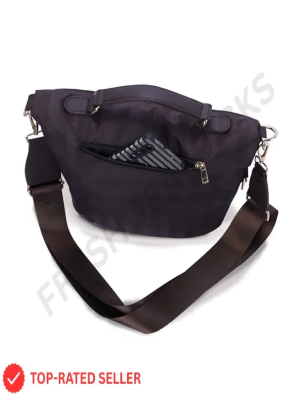 Nylon Crossbody Handbag Women Anti-theft Tote Lightweight Shoulder Bag
